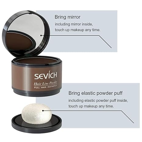 Instantly Hair Shadow - SEVICH Hair Line Powder, Quick Cover Hair Root Concealer with Puff Touch
