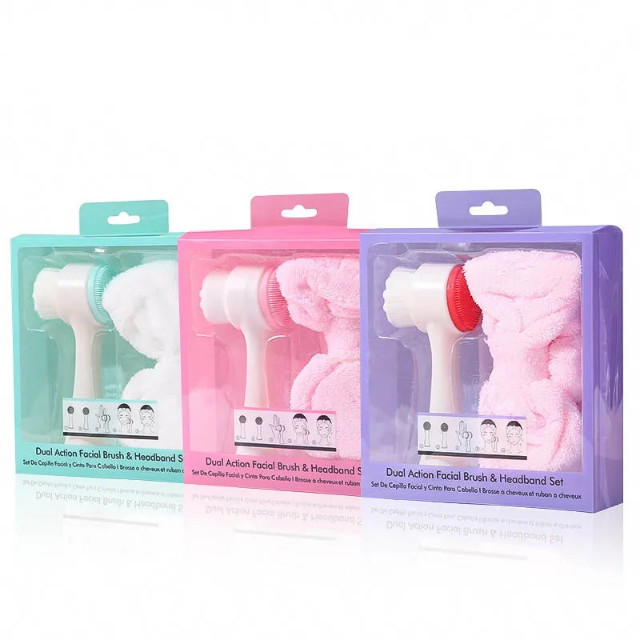 2in 1 face cleansing brush and towel