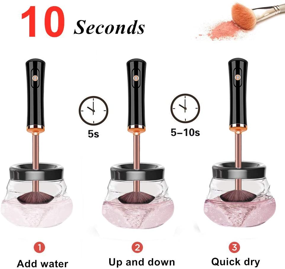 Automatic Electric Professional Convenient Cleaning Quick Dry Makeup Brush& Cleaner Set