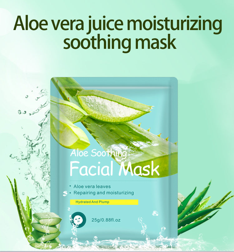 Korean skin care hydrating mono-sheet tape facial mask aloe Vera plant mask.