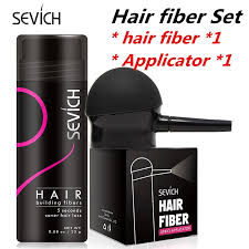 SEVICH Unisex Hair Fibers - 5 Seconds Conceals Loss Hair Rebuilding, Nature Keratin Fibers for Thinning Hair 25g+ applicator